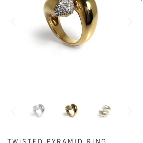 nOIr jewelry collection twisted pyramid ring New with tags - Picture 2 of 12